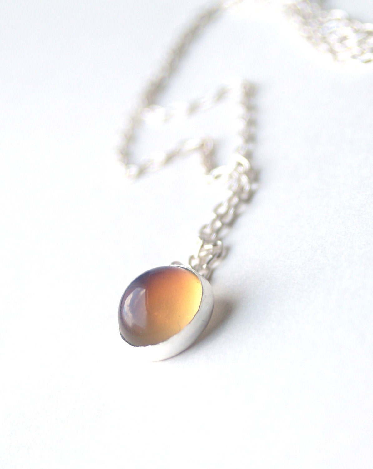 Mood Necklace Color Changing Sterling Silver