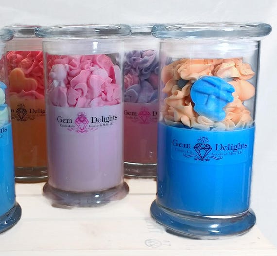 Items similar to Genuine Jewelry Whipped Container Candle Hand Crafted Soy Wax .925 Sterling