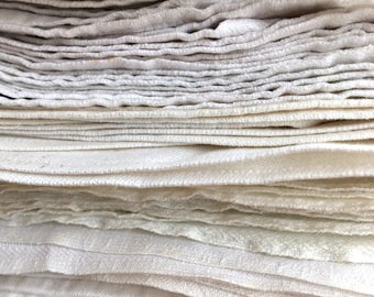 Vintage linen napkins, White linen napkins, White small linen, Cottage style napkins, Farmhouse napkins, Rustic home decor, Woven napkins