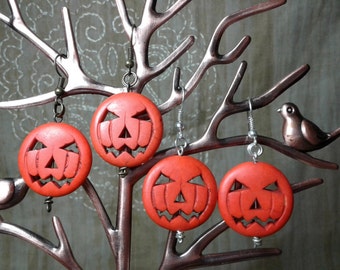 Jack-o'-lantern Halloween Earrings