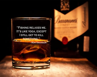 Ron Swanson Quote, Engraved Whiskey glass, Ron Swanson engraved glass, Ron Swanson glass, great quotes Ron Swanson, Whiskey lover gift