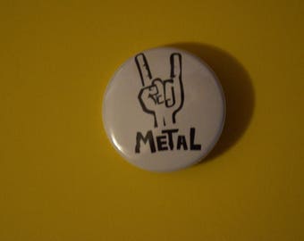 Metal devil horn finger 1.5 Pin