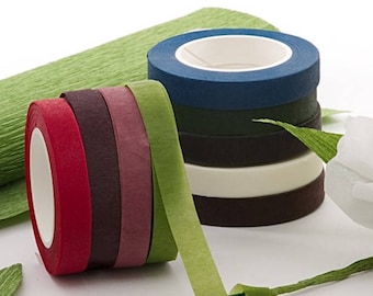 Floral Stem Tape, Stretchable Tape, Floral Tape, Craft Tape for Making Corsages, Bouquets, Paper Flowers or Boutonnieres, 60' Roll