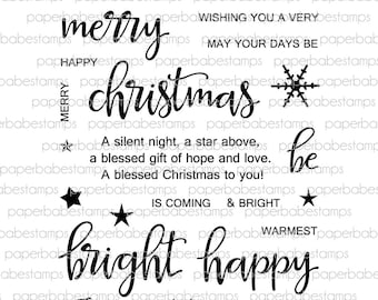 Sparkle Bright Stamp Set - Paperbabe Stamps - Clear Photopolymer Stamps - For paper crafting and scrapbooking.