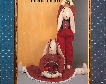 Sewing Pattern for "Bobbie and Bunny Door Draft" - 33" Draft Stopper Rabbits by Ozark Crafts, Inc.