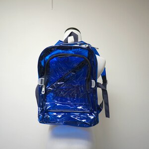 90s transparent blue backpack