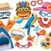 Hawaiian photo booth props, Luau photo booth party props, Hawaiian party decorations, Summer beach party photo booth props - 0195