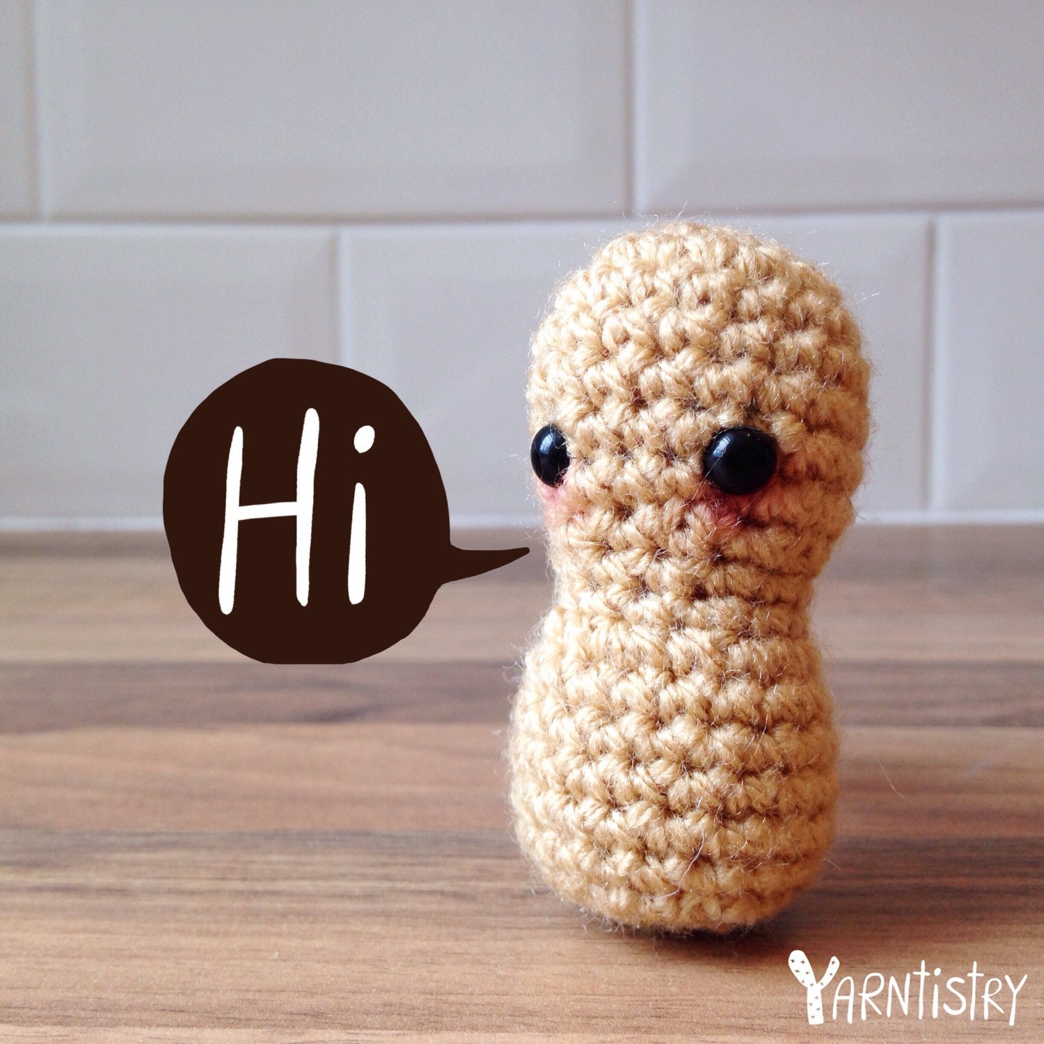 Cute Peanut Amigurumi Peanut Brooch Peanut Keyring Crochet