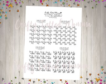 Cuss Word Phrase Planner Stickers / Snarky Stickers / Script Planner Stickers/ Printable Planner Stickers/ PDF/ JPEG/ Cut Files