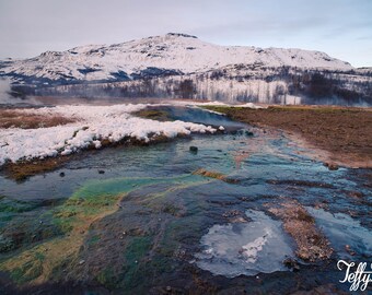 Canvas - Iceland Geysir colours