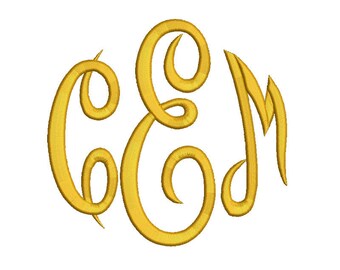 Empress Monogram Embroidery Font 3 Size Font Machine Embroidery Font Instant Download 9 Formats Embroidery Pattern PES and BX