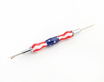 Seam Ripper Stiletto Tool - Stars and Stripes Acrylic