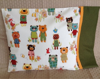 Fun Bears travel pillowcase