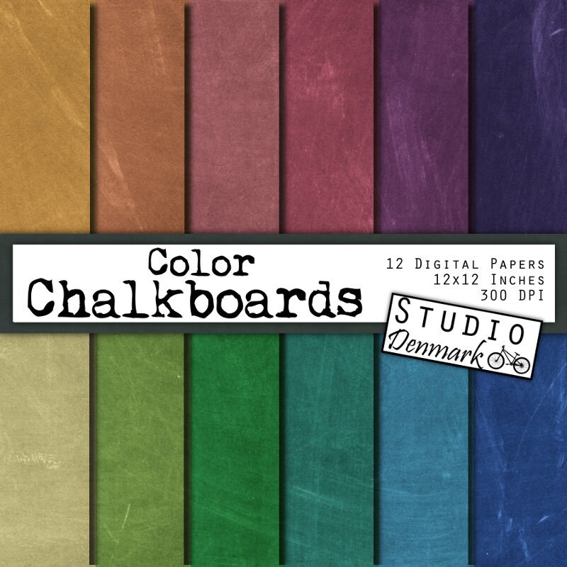 Chalkboard Digital Paper Color Chalkboard Backgrounds 12