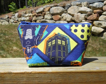 Extra Small Makeup Bag, Tardis Bag, Doctor Who, Tardis Makeup Bag, Doctor Who Makeup Bag