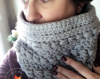 CROCHET COWL Pattern, Crochet Scarf Pattern, Crochet Chunky Cowl Pattern, Chunky Scarf Pattern, Infinity Scarf Pattern, CLOVER Cowl,