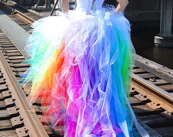 PAYMENT Vivid Rainbow Wedding Dress