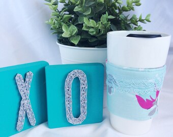 Lined coffee cup cozy/sleeve