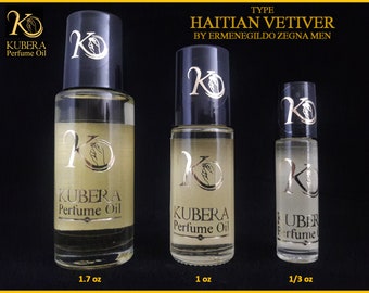 Type Haitian Vetiver perfume in oil for men 1/3oz 1oz 1.7oz