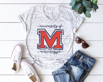 University of Mississippi Tee -- Graphic Tee -- Women's t-shirt -- Women's Fashion