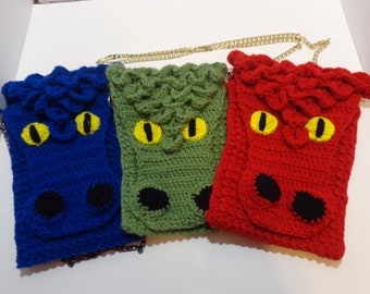 Crocheted Dragon Cross Body Bag