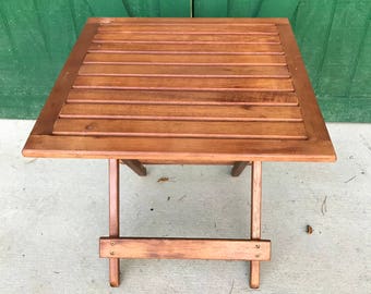 Teak Folding Table, Take Anywhere Table,