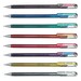 8pcs FULL SET - Pentel Hybrid Dual Metallic K110 1.0mm Liquid Gel Roller Pens