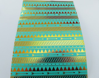 set of 2 cut 15 x 21 cm ethnic repositionable adhesive fabric
