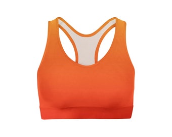 Yellow Red Ombre Sports Bra