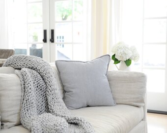 Chunky Knit Blanket, Throw Blanket, Chunky Knit Throw, Chunky Blanket, Knitted Blanket, Wool Blanket, Super Grosse Laine, Knit Throw Blanket