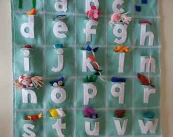 felt alphabet nursery wall hanging