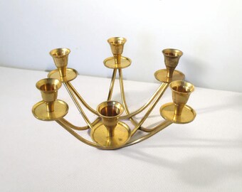 Solid Brass Candelabra, Taper Candle Holder Centerpiece Lighting, Candlestick