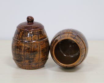 Ceramic honey pot, capacity 500 ml pot