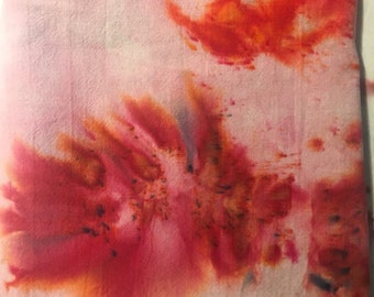 Hand dyed flour sack towel