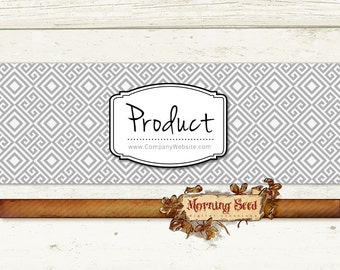 Soap packaging - Printable soap labels - 2.5 x 11 inch - Modern monochrome geometric print Soap label design