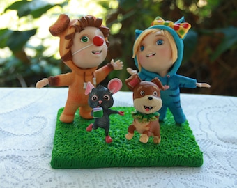 Dave and Ava their mouse and puppy cake topper, Dave and Ava Themed Birthday Party, birthday decorations, Custom Personalized, baby shower