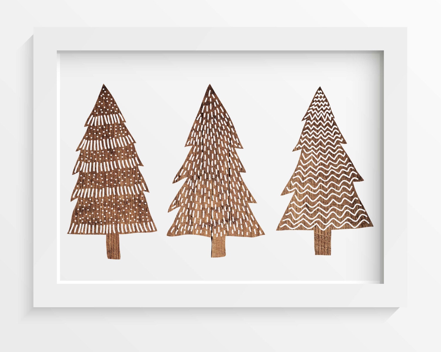 Christmas Tree Print Rustic Wood Wall Art Christmas Tree Print Rustic Wood Wall Art
