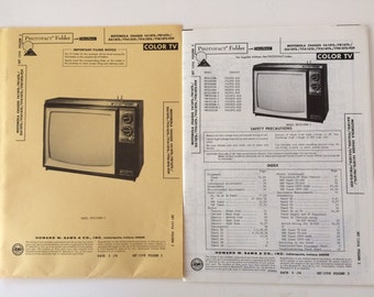 Vintage Photofact color TV Manual Motorola model WP5510KW-2 and many more