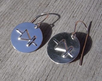 Diode Symbol Sterling Silver Earrings - Electronics Geek Jewelry, Science Jewelry, Geekery Jewelry Engineering, Scientist Gift, Electrical