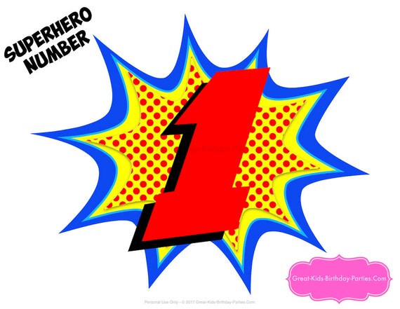 superhero number 1 superhero printables number 1