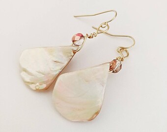Turid Shell Earring Sterling Silver Shell Earrings Shell