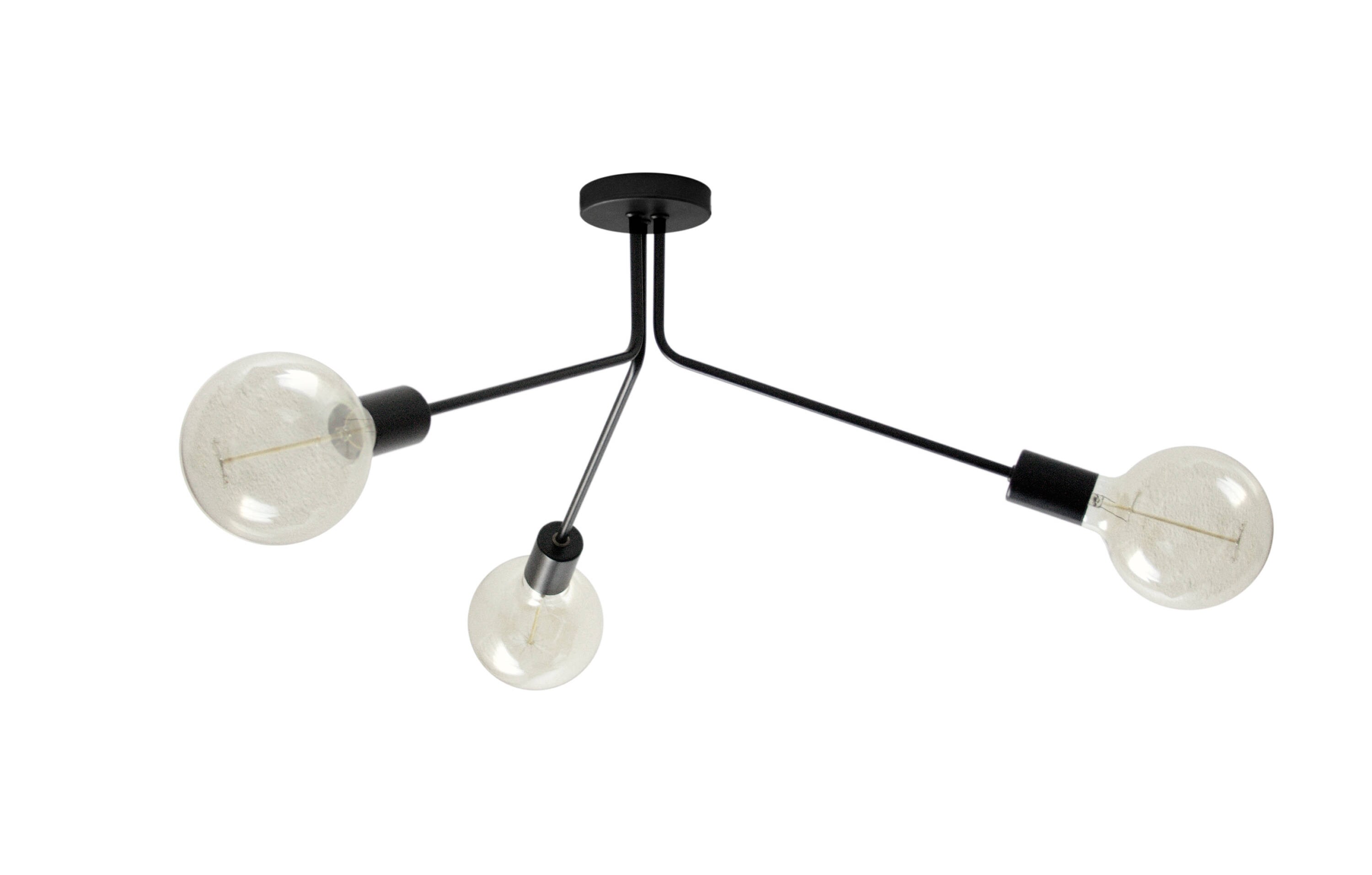 Chandelier Lighting Modern 3 Arms Ceiling Semi Flush Mount
