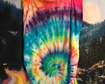 rainbow tie dye crib sheet