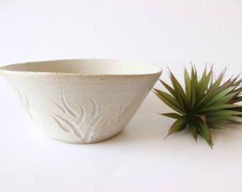 Stoneware Bowl Hand Thrown Gray Bowl Studio Pottery Large Serving Bowl Boho Home Decor