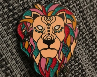 Bassnectar Spirit Lion Pin - Glitter