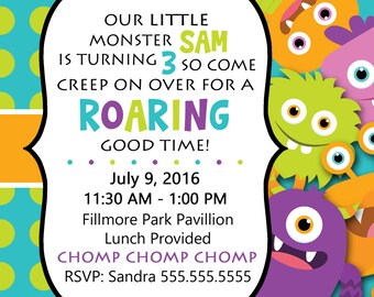 Monster Birthday Invitation
