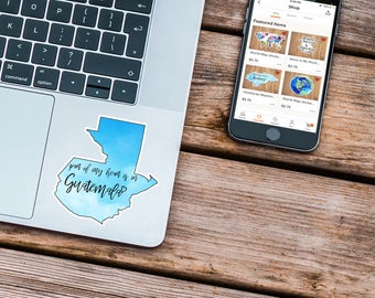 Guatemala Mission Trip Sticker, mission trip sticker, laptop stickers, laptop sticker, Guatemala, Vinyl Sticker