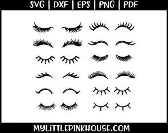 Eyelash SVG, svg files, svg bundle, svg files for silhouette, silhouette designs, silhouette files, cricut designs, cricut downloads, cricut