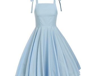 Dorothy Wizard of Oz Dress Summer Dress Blue Polka Dot Dress Kawaii Dress Pin Up Dress Sun Dress Retro Dress 50s Party Dress Plus Size Dress