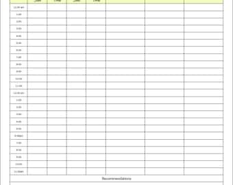 potty training schedule chart